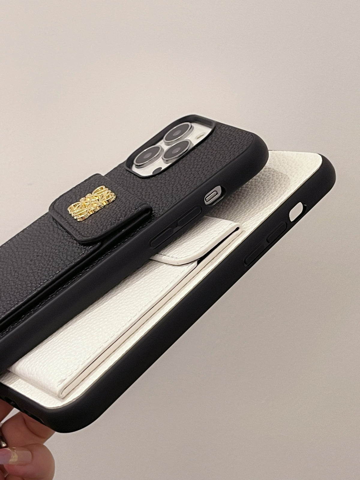 iPhone Case With Card Holder Black-QBK240603 - product view 3