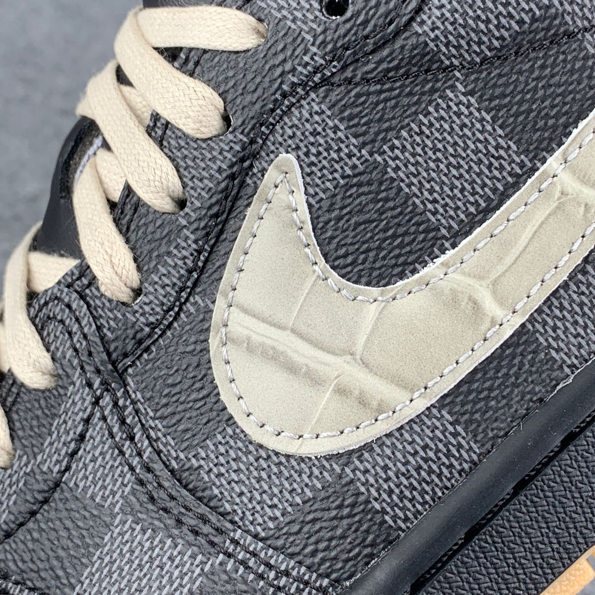 Custom Air Jordan 1 Low LV OG "Crocodile/Shadow" Sneakers - product view 8