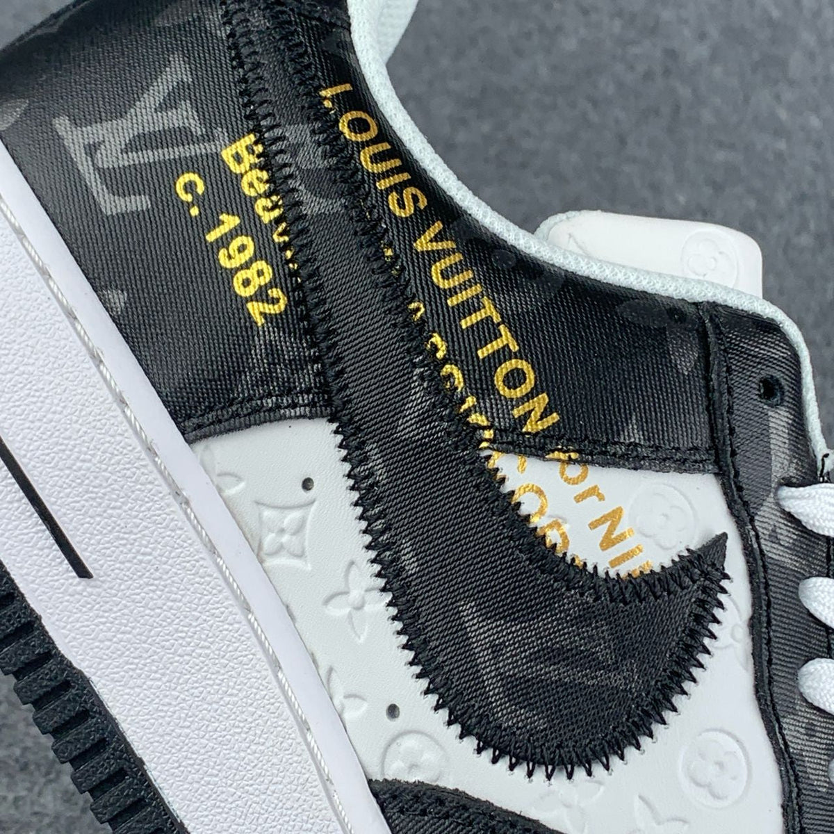 (CUSTOM) NIKE AIR FORCE 1 LOW Sneakers 'WHITE BLACK' - product view 10