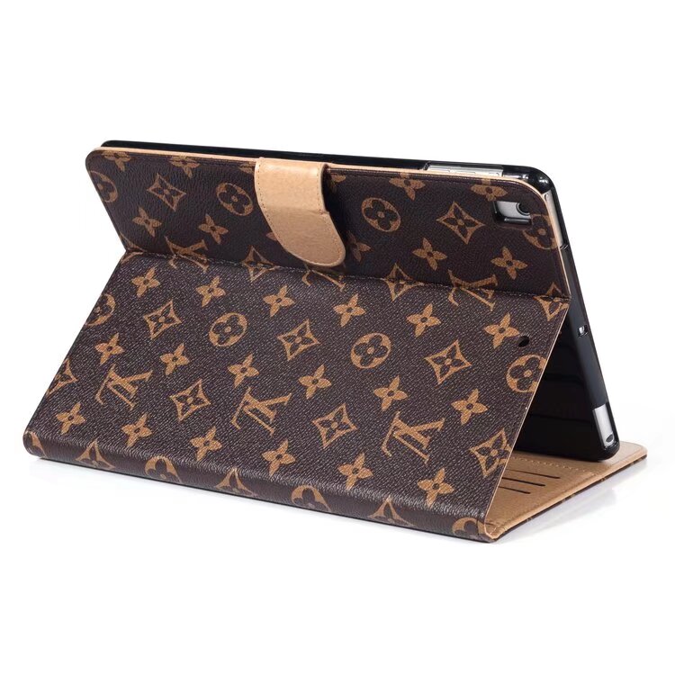 Canvas Monogram Leather Fresh Summer Theme Pattern Apple iPad case - product view 2