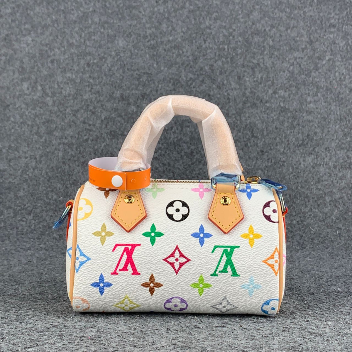 LV x Takashi Murakami Nano Speedy White Multicolored Handbag - product view 3