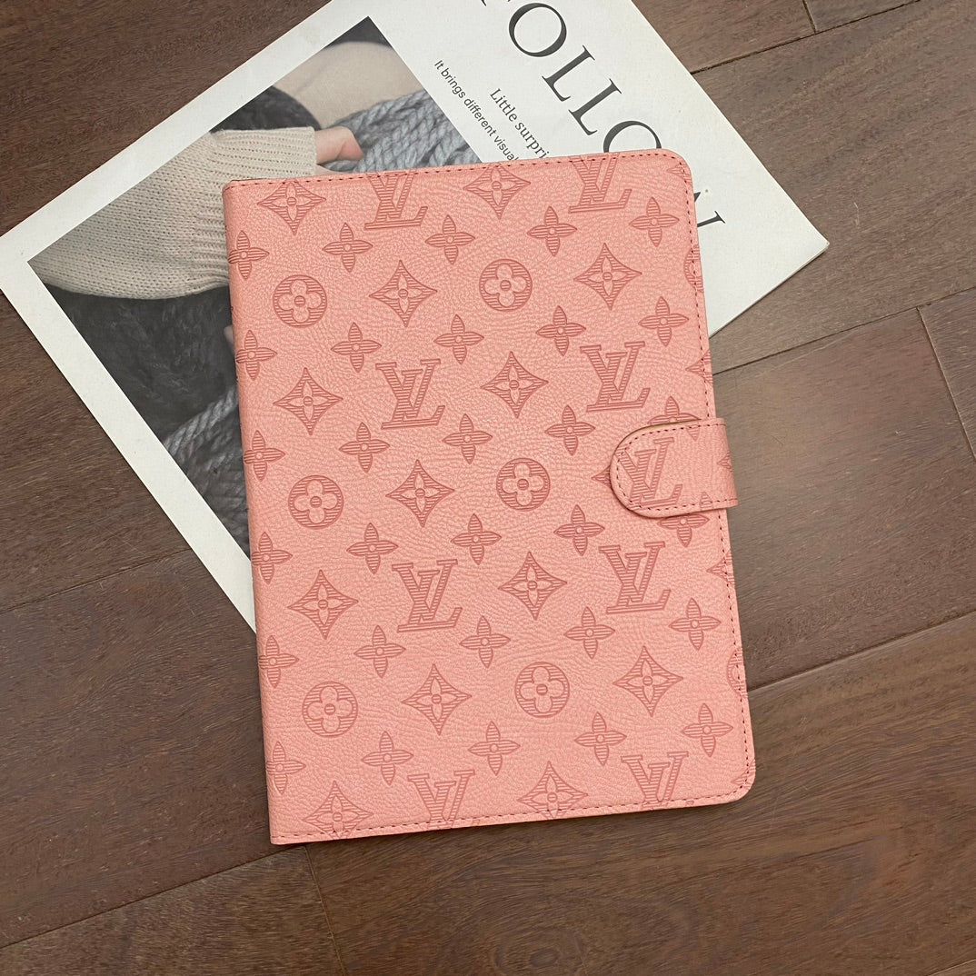 3D Embossed Canvas Monogram Holster Apple iPad Flip Cover With Stand - product view 7