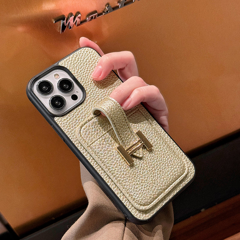 H Card Holder Leather iPhone Case - product view 5