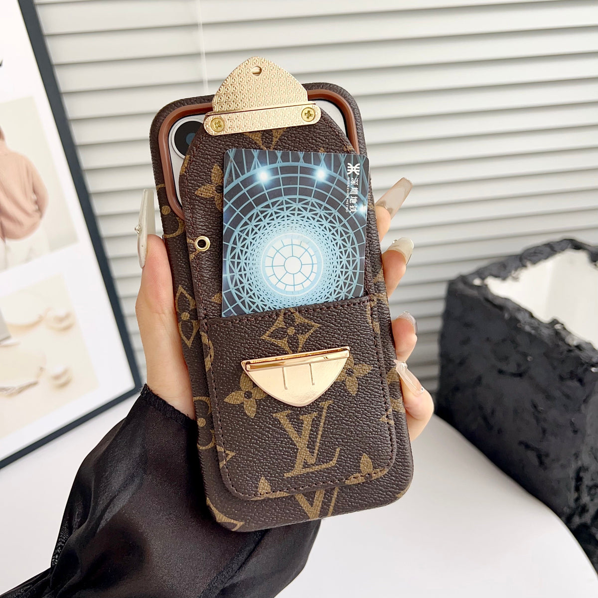 Crossbody iPhone Case with Card Pocket & Detachable Strap - product view 27
