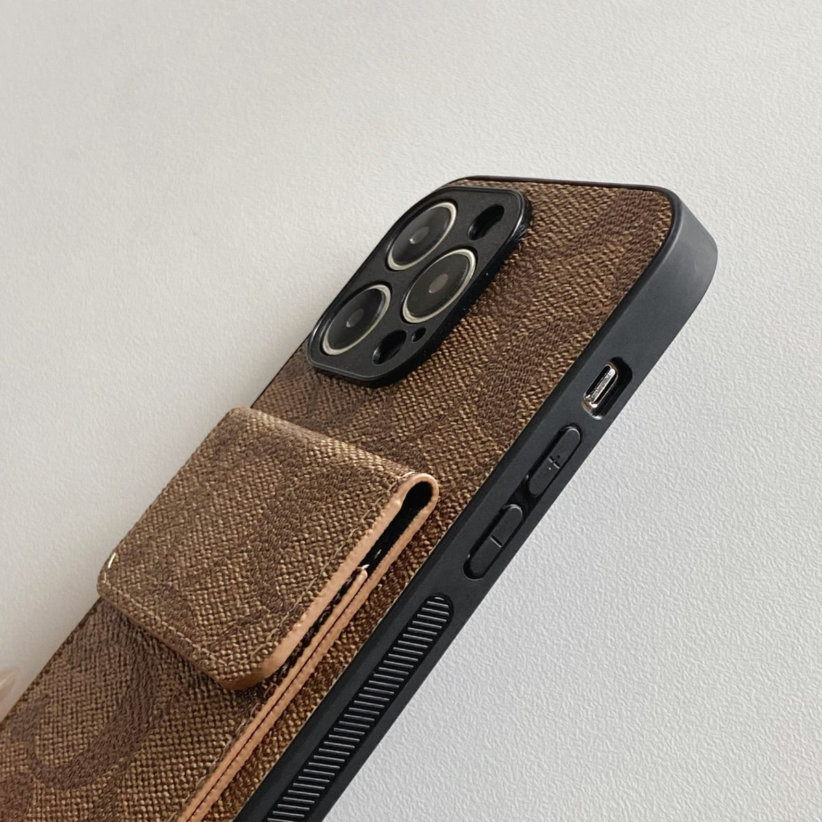 Classic iPhone Case With Wallet Light Brown-HP240513 - product view 4