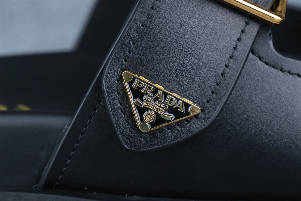 Prada Leather Dual-Buckle Slide Sandals - product view 6