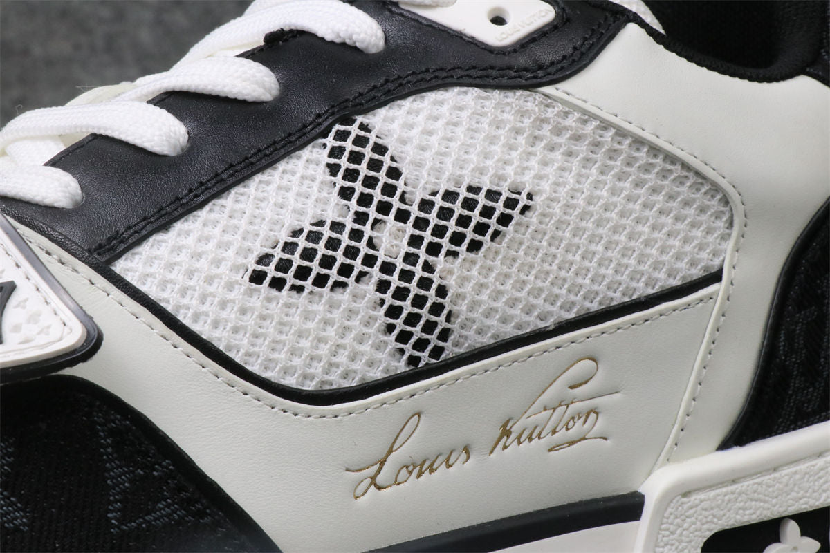 LV Trainer Low Sneakers 'Velcro Strap - Black Monogram Denim' - product view 5