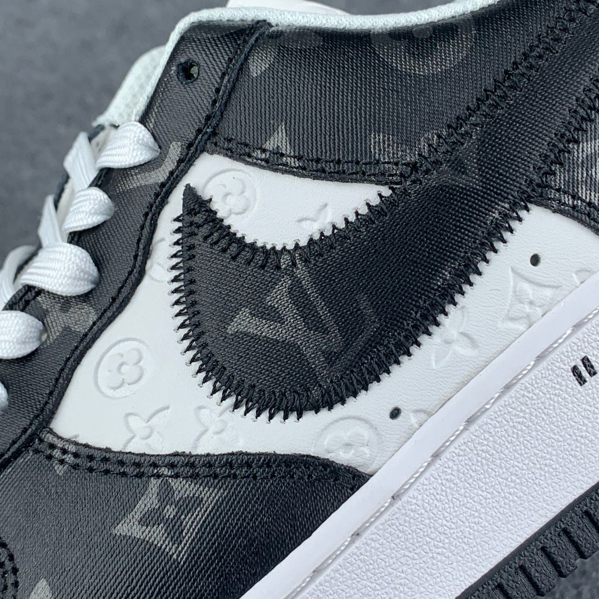 (CUSTOM) NIKE AIR FORCE 1 LOW Sneakers 'WHITE BLACK' - product view 8