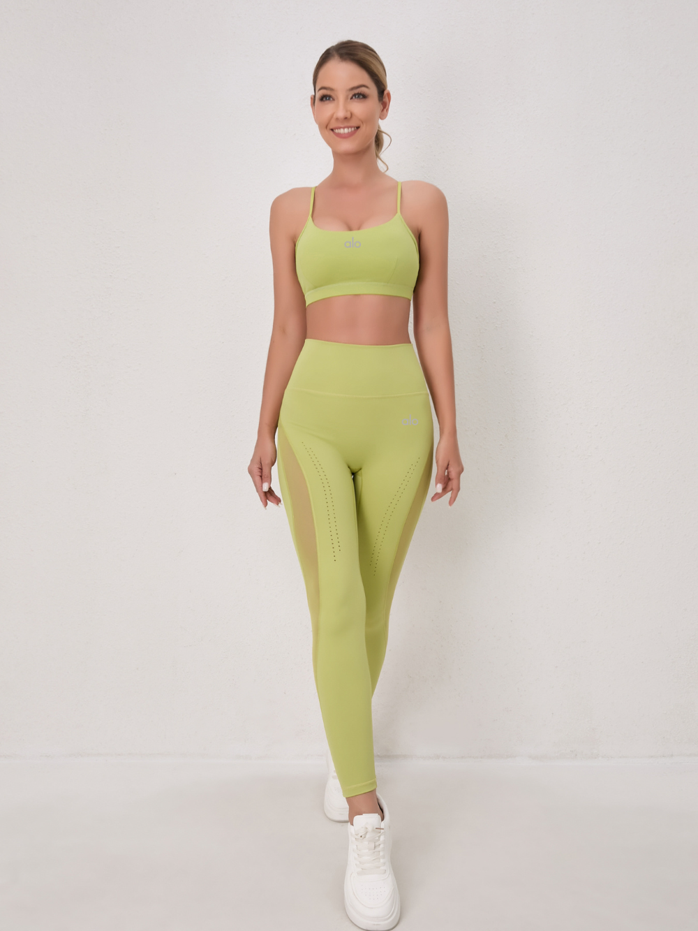 zalo3111   Women's Spring and Autumn Breathable Mesh Yoga Pants, High Waist Tight Waist, Sports yoga set Clothing