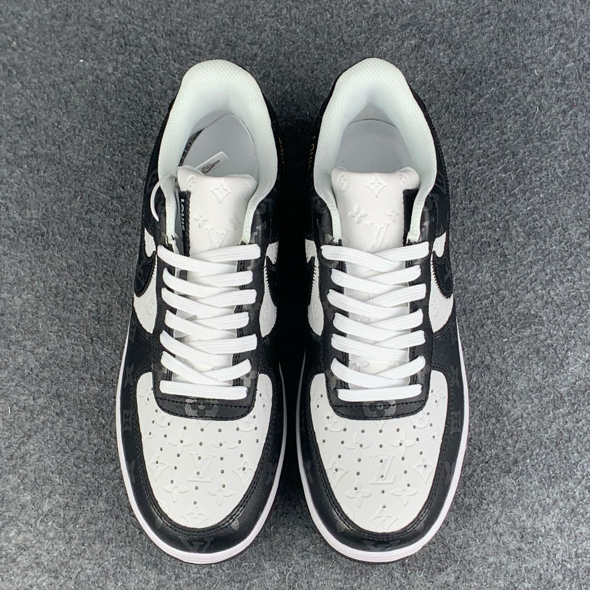 (CUSTOM) NIKE AIR FORCE 1 LOW Sneakers 'WHITE BLACK' - product view 2