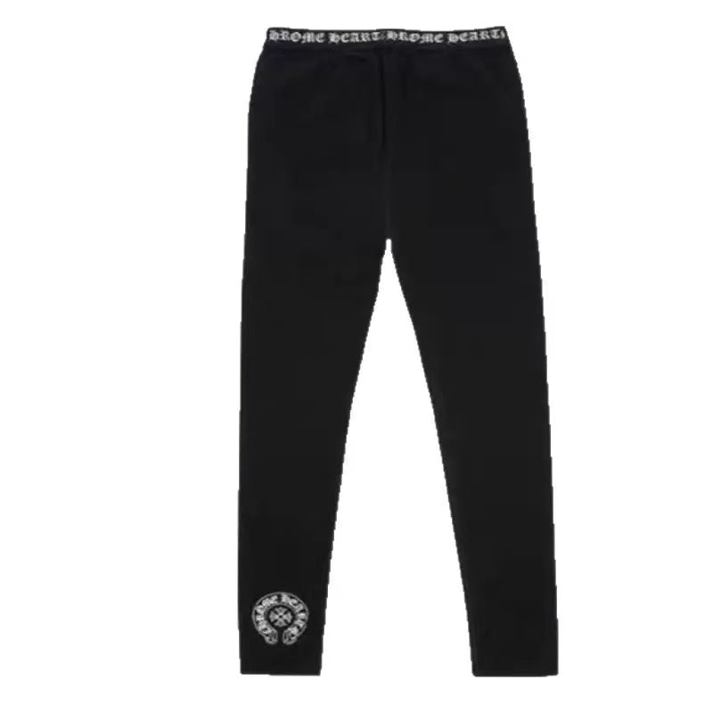 Chrome Hearts Black Horseshoe Logo Stretch Leggings 'Black' - product view 1