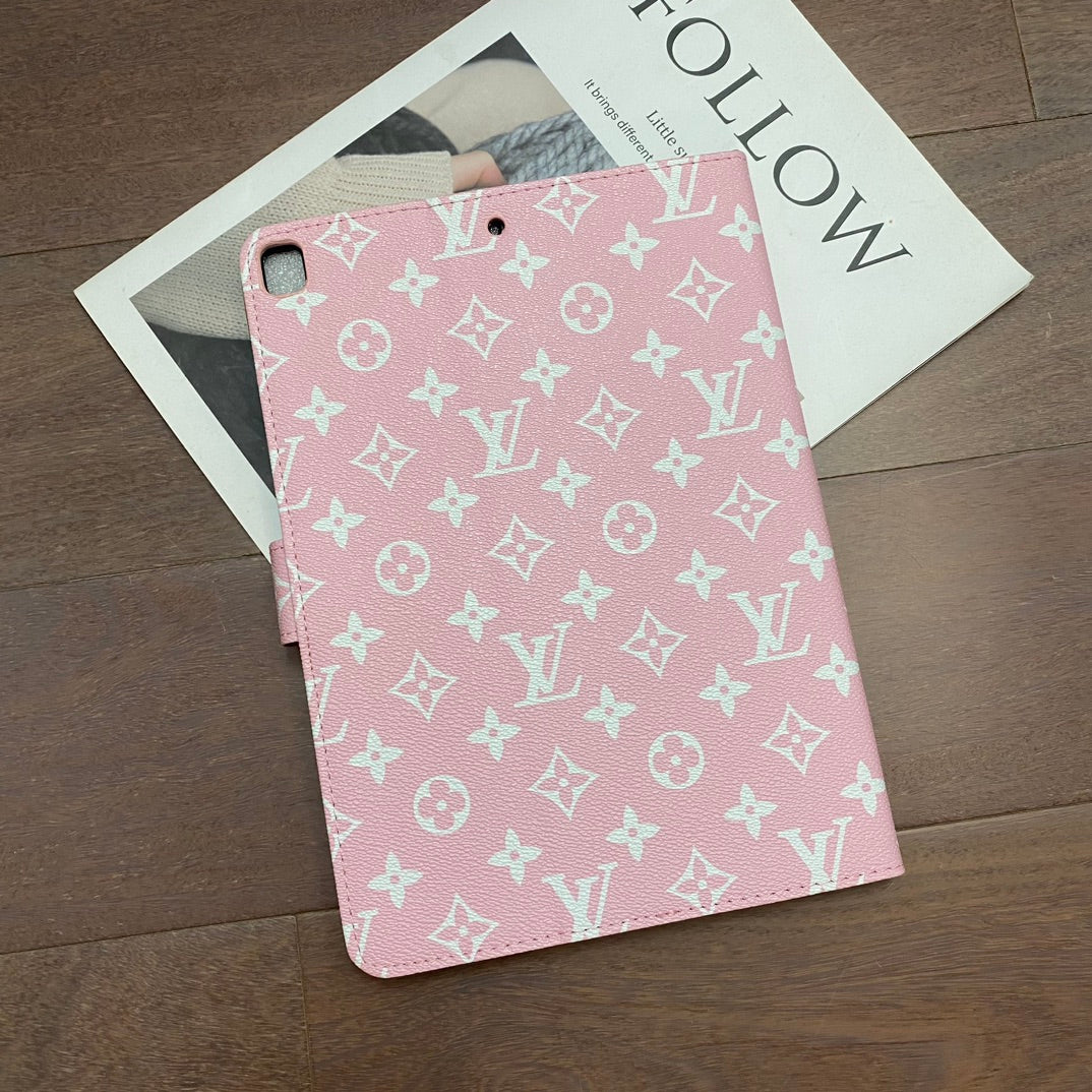 Elegant Monogram Canvas Flip Cover Apple iPad Protective Leather - product view 8