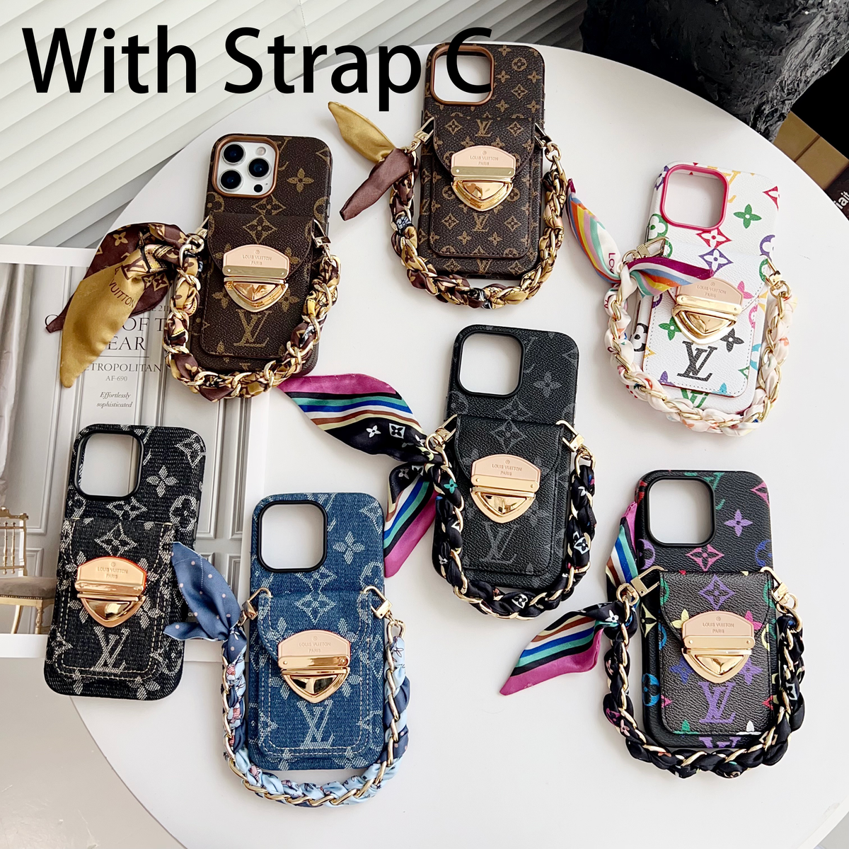 Crossbody iPhone Case with Card Pocket & Detachable Strap - product view 5