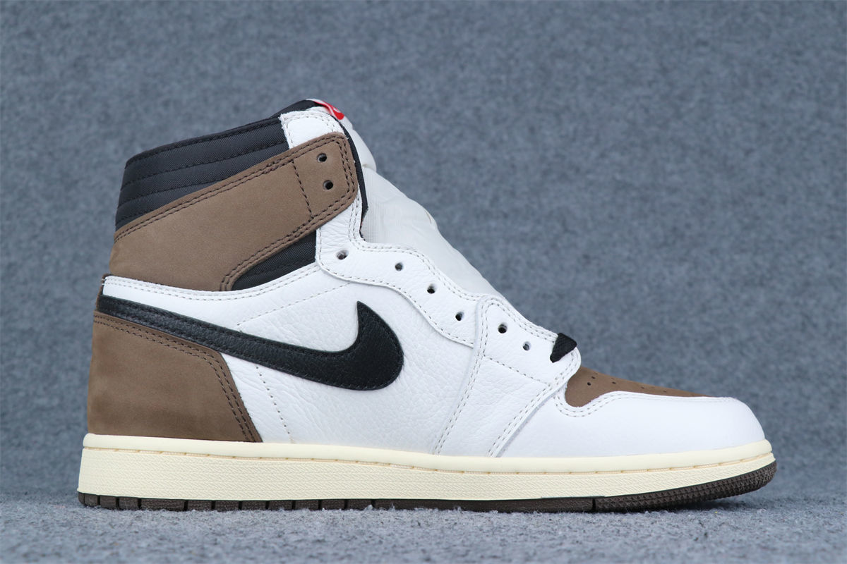 Custom Travis Scott x Air Jordan 1 Retro High OG Sneakers 'Reverse Mocha' - product view 2