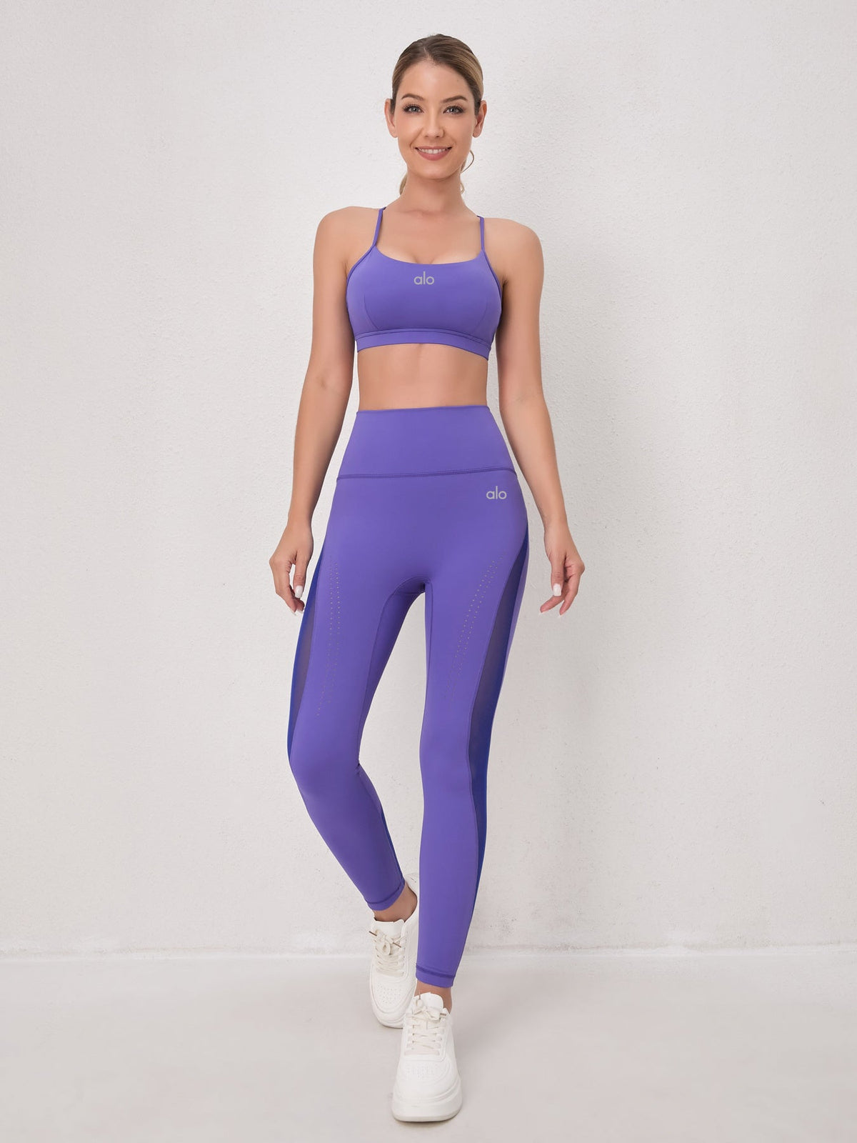 zalo3111   Women's Spring and Autumn Breathable Mesh Yoga Pants, High Waist Tight Waist, Sports yoga set Clothing