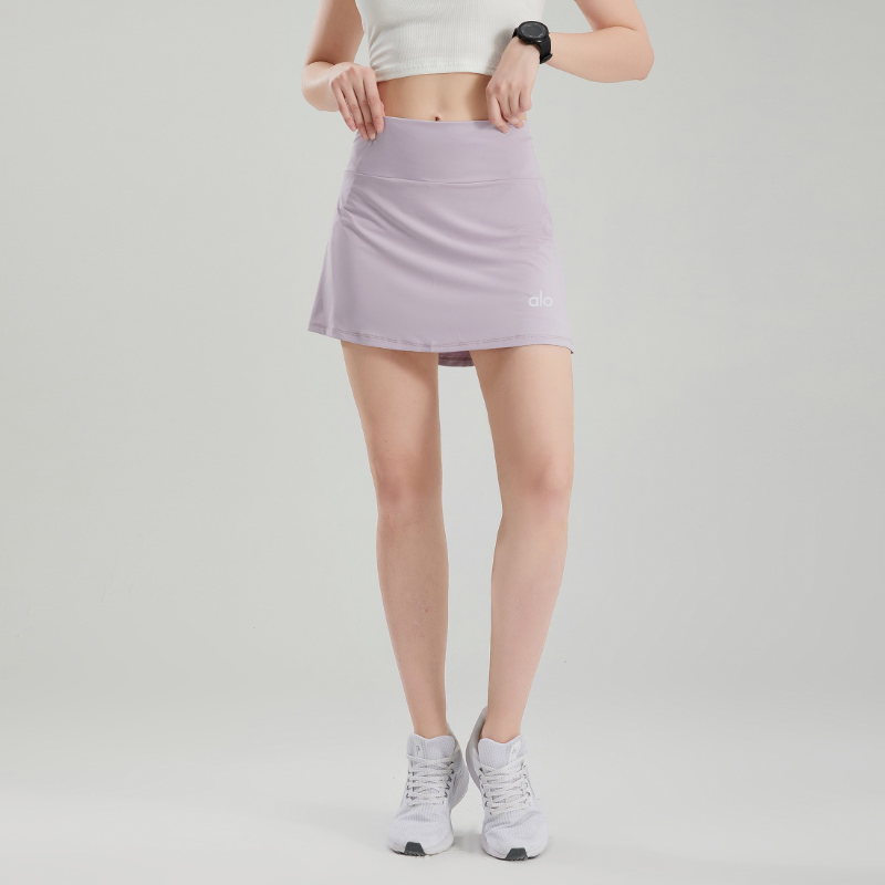 zalo046  Women's naked training, running, fitness, yoga short skirt, anti glare double-layer quick drying tennis skirt clothing