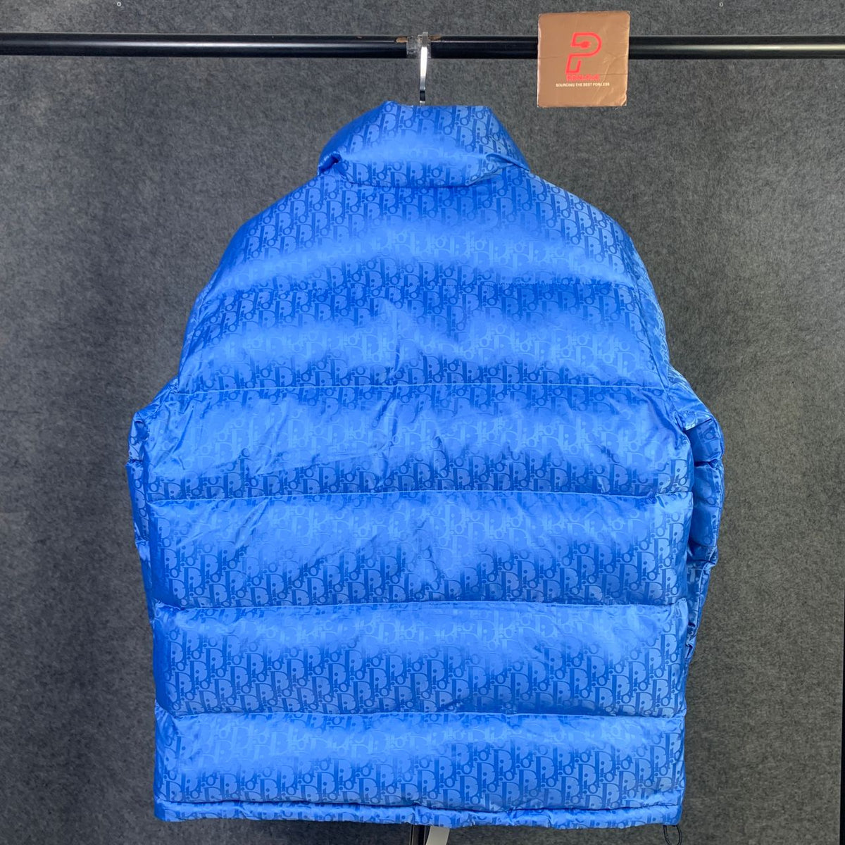 Dior Oblique Down Jacket in Blue Technical Jacquard - product view 2