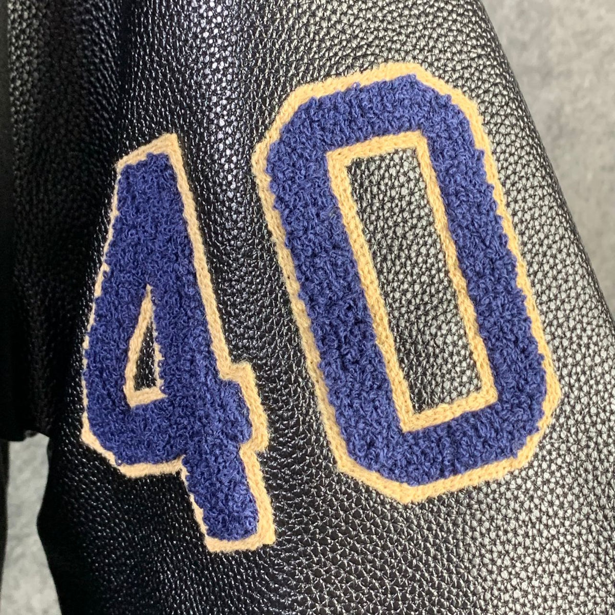 Stussy 40th Anniversary Varsity Jacket 'Black' - product view 8