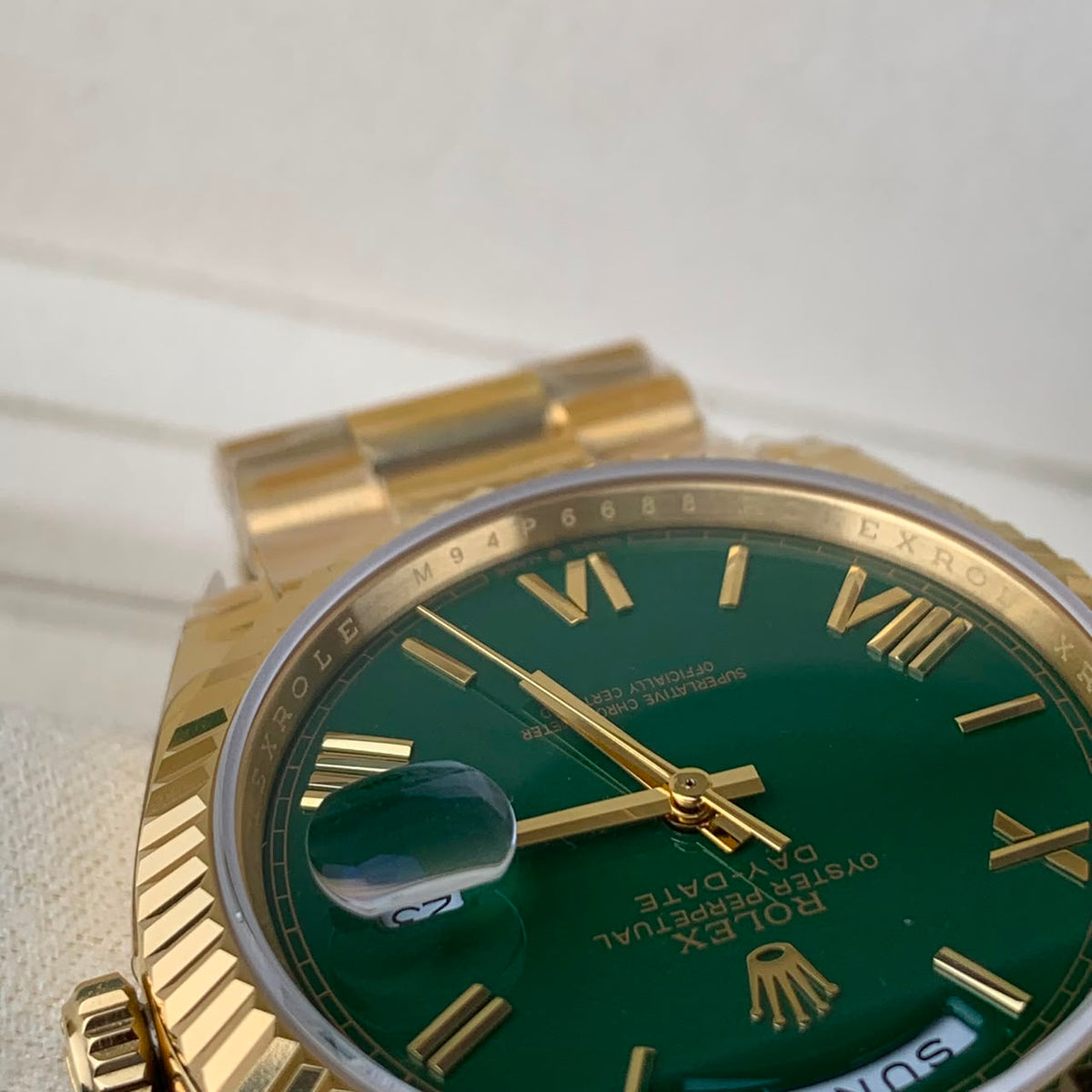 Yellow Gold & Green 40MM Watch - product view 6