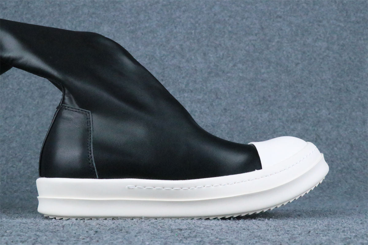 Rick Owens Wmns DRKSHDW Abstract Stockings Boot 'Black Milk' - product view 2