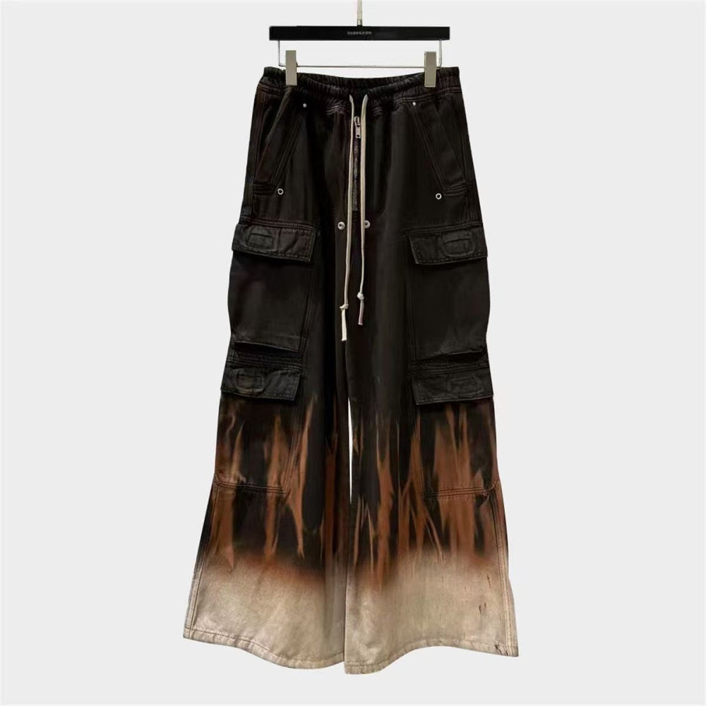 Rick Owens DRKSHDW Double Cargo Jumbo Belas Pants 'Black Terra Flame' - product view 1