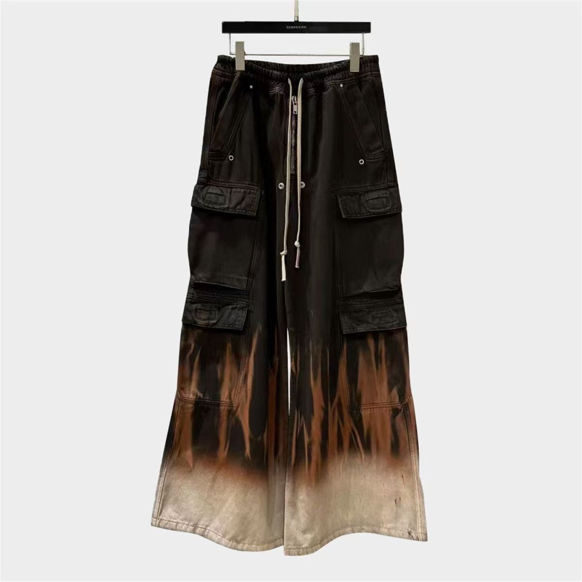 Rick Owens DRKSHDW Double Cargo Jumbo Belas Pants 'Black Terra Flame' - product view 1