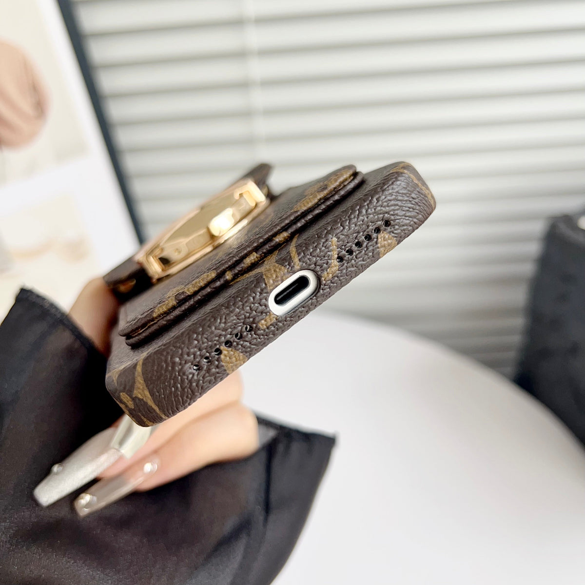 Crossbody iPhone Case with Card Pocket & Detachable Strap - product view 28