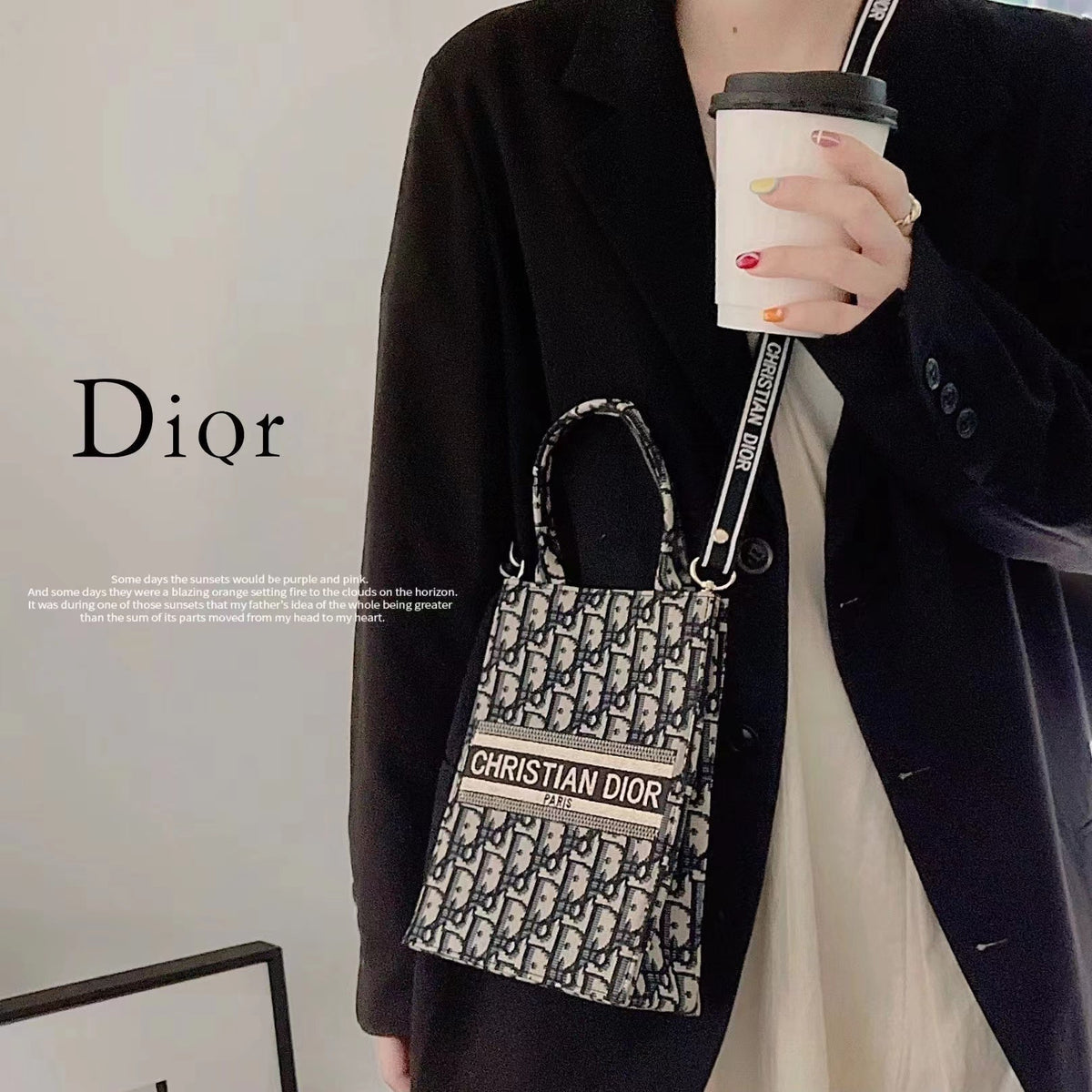 Classic Tote Bag With Crossbody Strap - product view 1