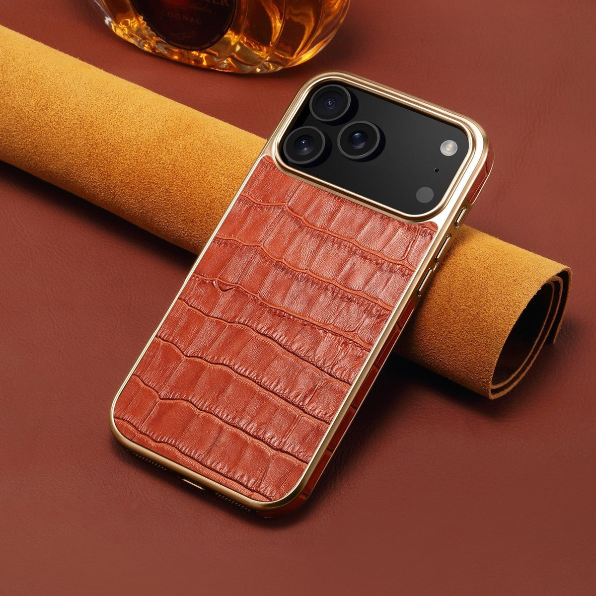 Croc-Embossed Leather Case for iPhone Case - product view 3