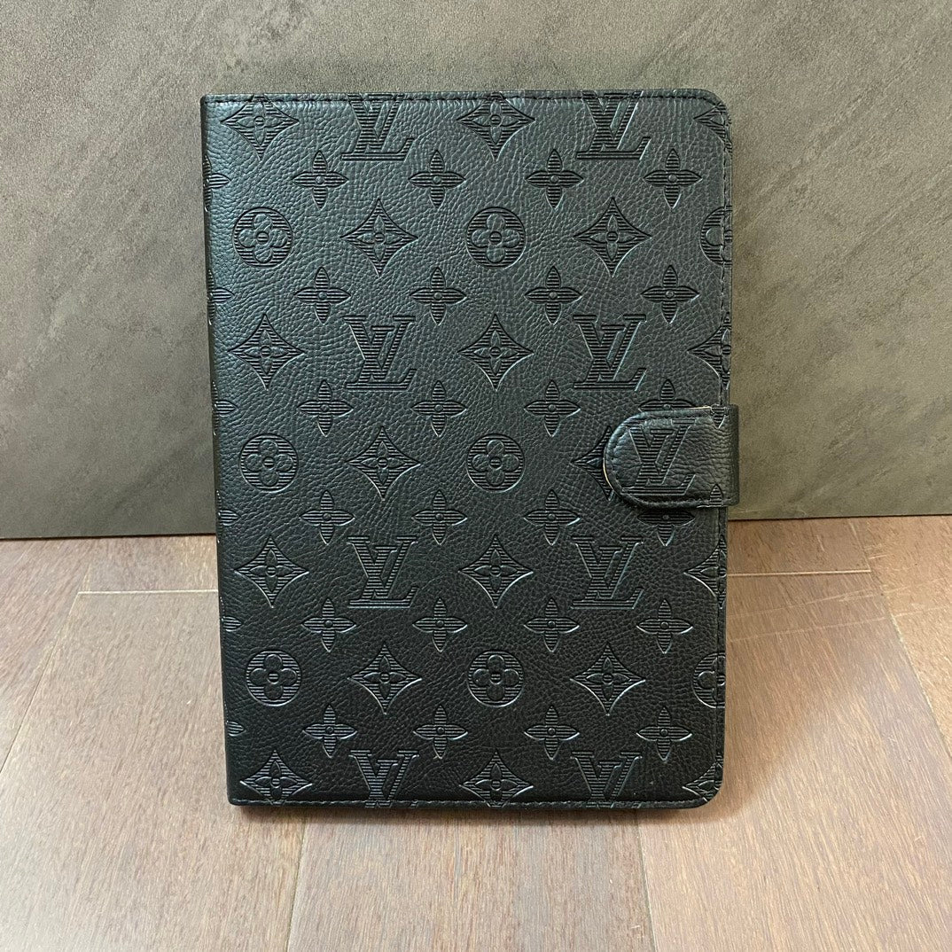 3D Embossed Canvas Monogram Holster Apple iPad Flip Cover With Stand - product view 9