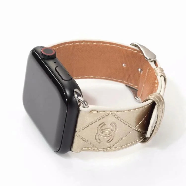 GLOSSY LEATHER APPLE WATCH BAND - product view 3