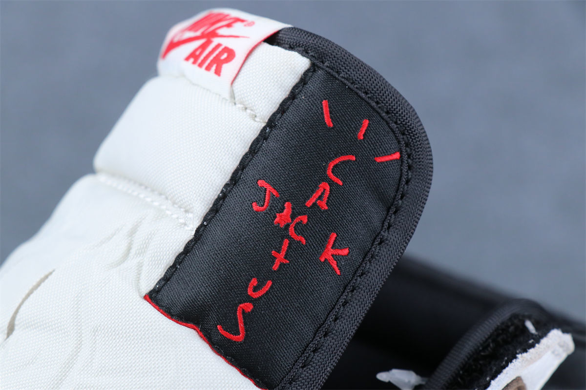 Custom Travis Scott x Air Jordan 1 Retro High OG Sneakers 'Reverse Mocha' - product view 7