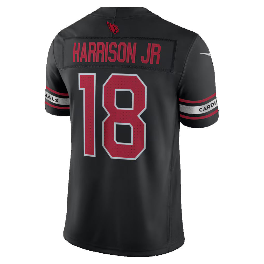 American Football Jersey | A.Cardinals #18 Marvin Harrison Jr. Black Alternate Vapor F.U.S.E. Stitched Limited - image 1
