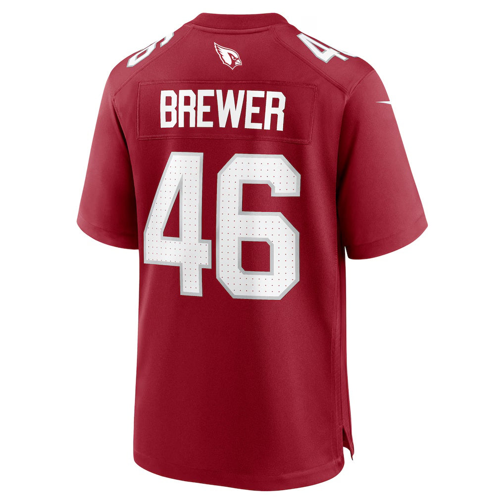 American Football Jersey | A.Cardinals #46 Aaron Brewer Cardinal Team Game Stitched Football American Jersey - image 1