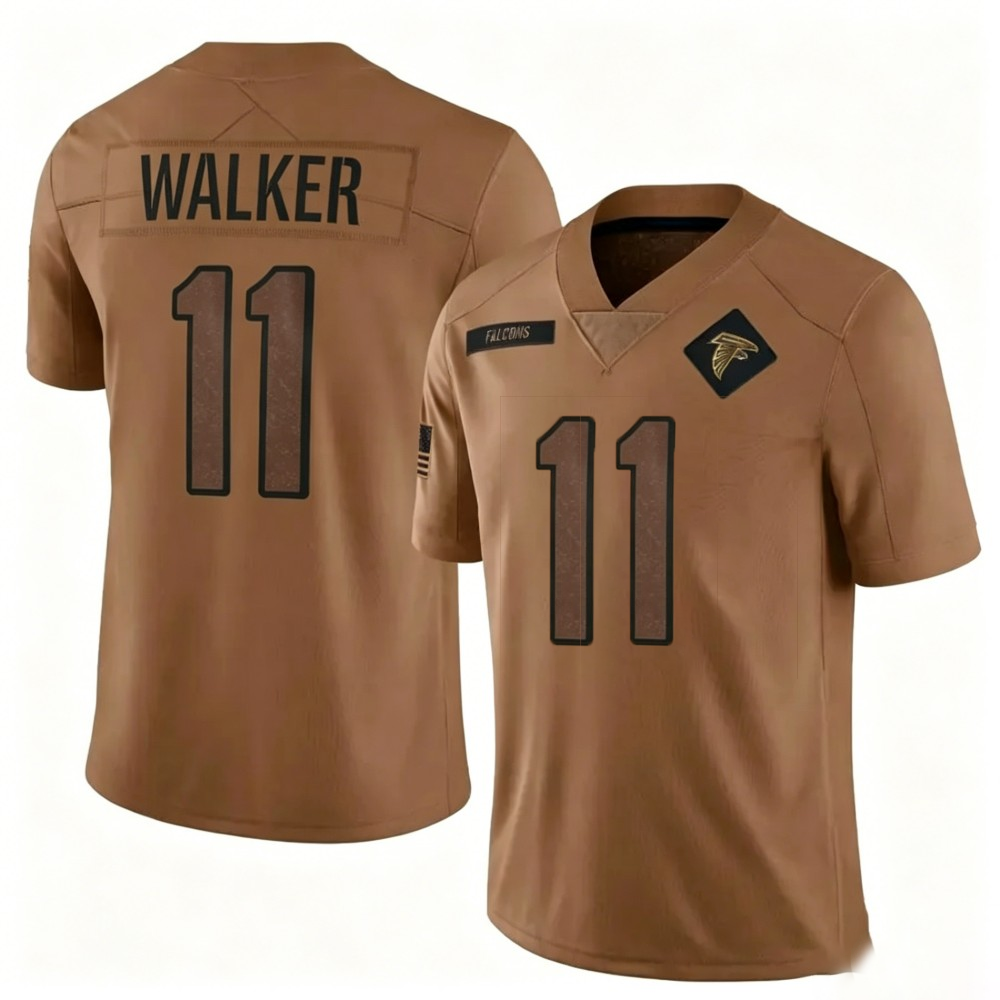 American Football Jersey | A.Falcons #11 Jalon Walker Brown 2023 Salute To Service Limited Stitched - image 1