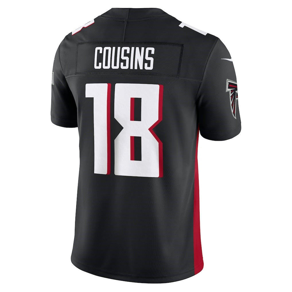 American Football Jersey | A.Falcons #18 Kirk Cousins Black Vapor F.U.S.E. Limited Stitched Football American Jersey - image 1