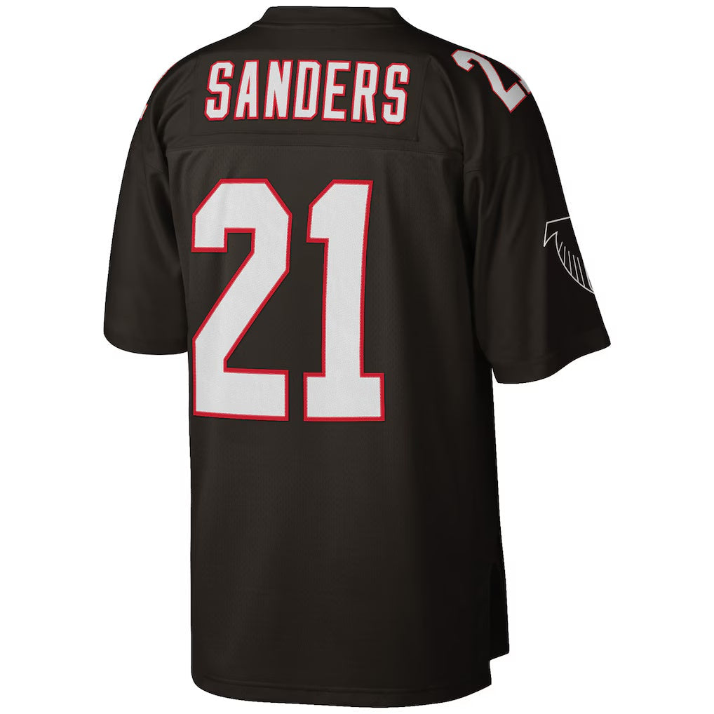 American Football Jersey | A.Falcons #21 Deion Sanders Black Big & Tall Retired Player Replica Stitched Football American Jersey - image 1