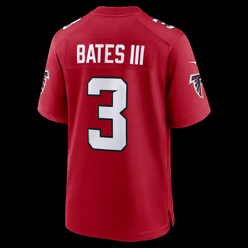 American Football Jersey | A.Falcons #3 Jessie Bates III Red Game Stitched Football American Jersey - image 1