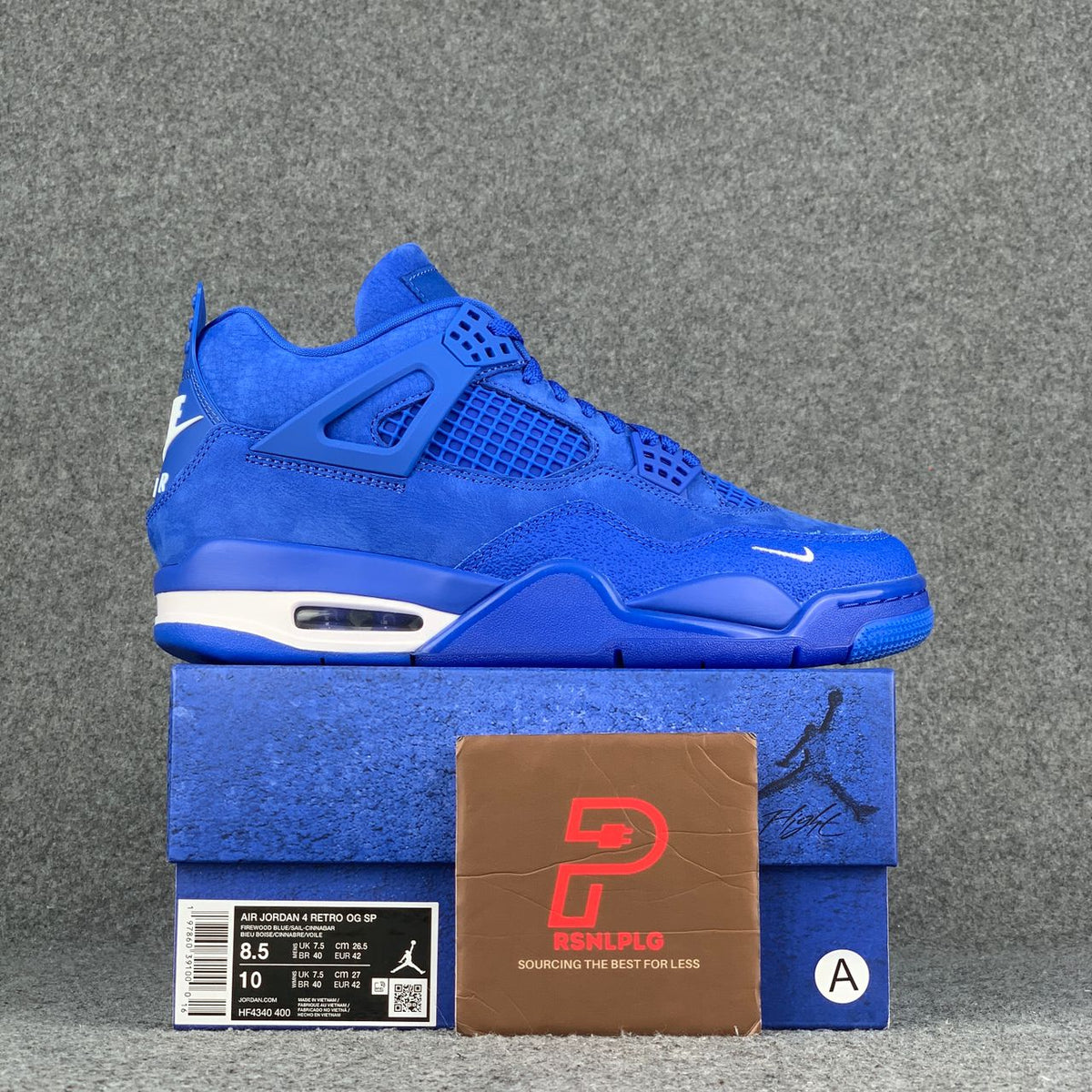 (Custom) Jordan 4 Retro OG SP Brick by Brick "Blue" Sneakers - product view 1