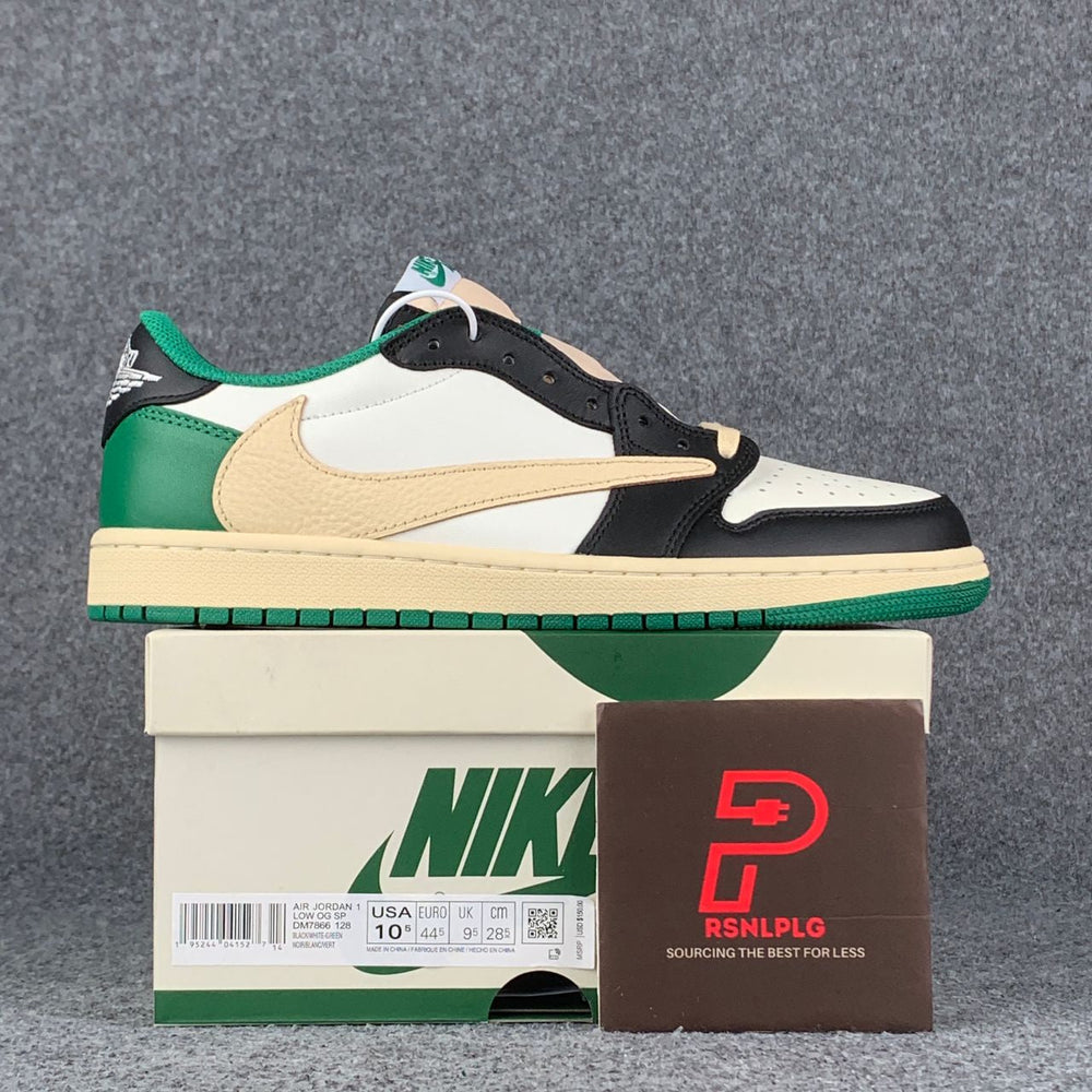 (Custom) Air Jordan 1 Low Sneakers 'Black Green' - product view 1