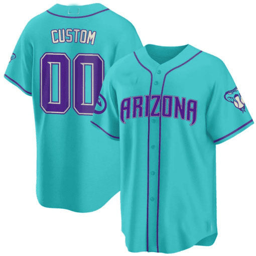 Baseball Jersey | Arizona Diamondbacks 2024 Teal Purple Custom Jersey â€?All Stitched-Teal - image 1