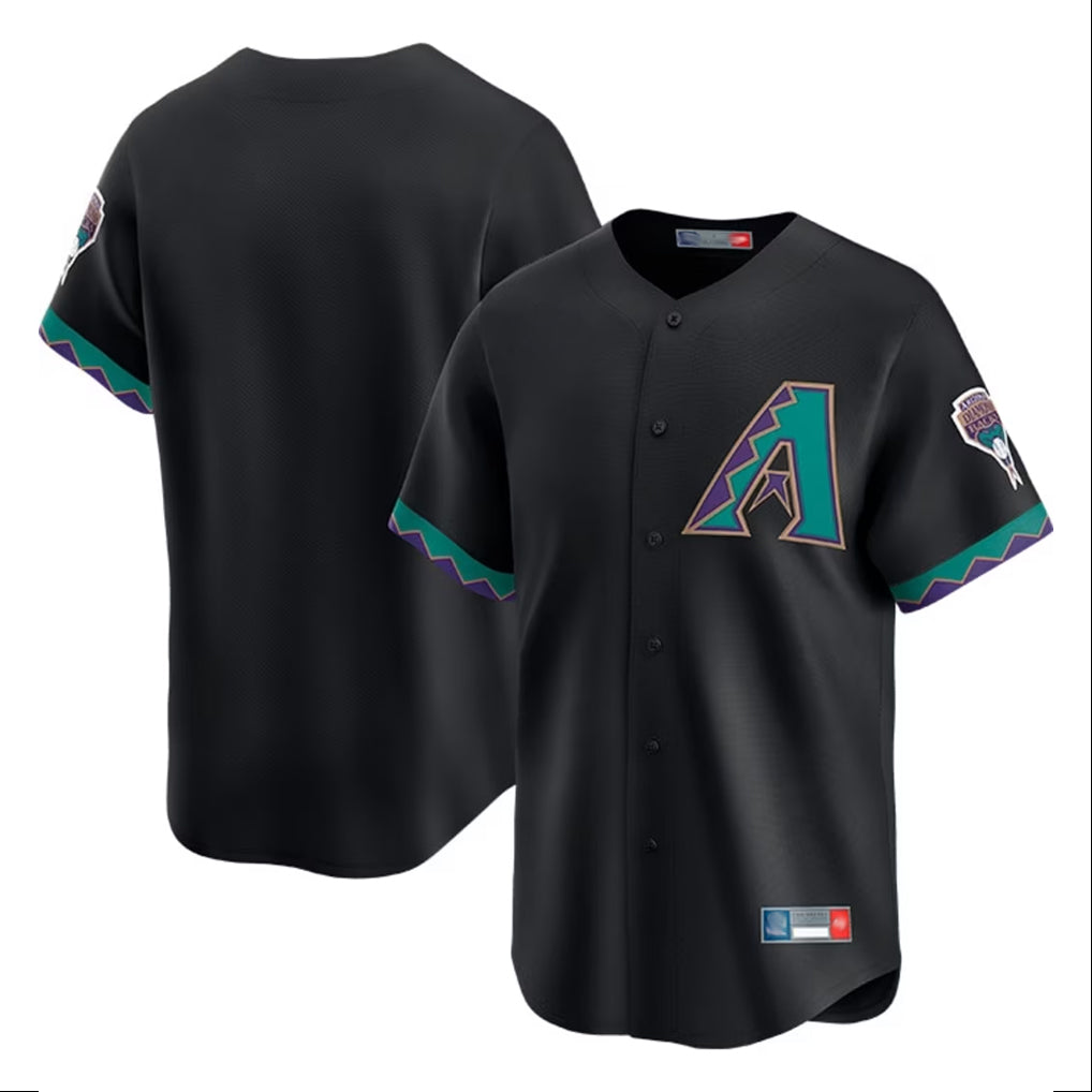 Baseball Jersey | Arizona Diamondbacks Black Throwback Cooperstown Limited Home Blank Player Stitched - image 1