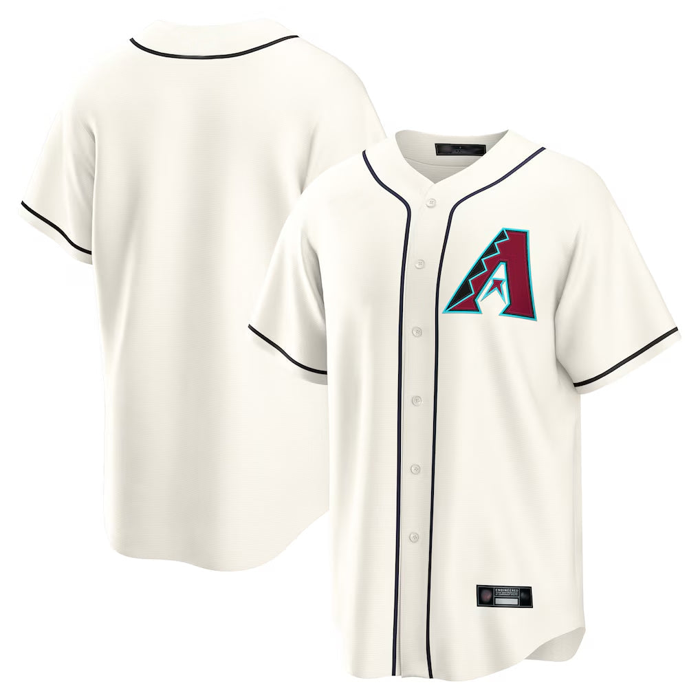 Baseball Jersey | Arizona Diamondbacks Cream Home Game Blank Player Stitched - image 1