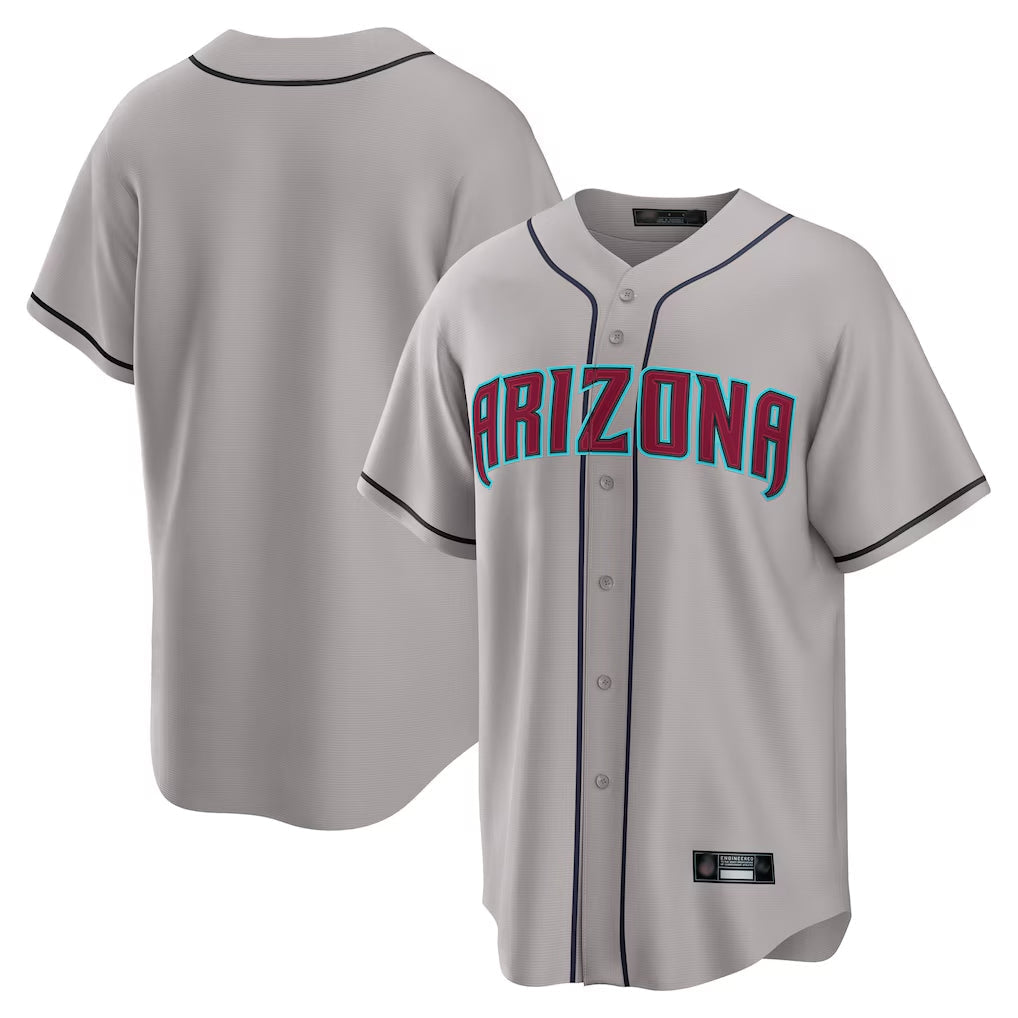 Baseball Jersey | Arizona Diamondbacks Gray Road Home Game Blank Player Stitched - image 1