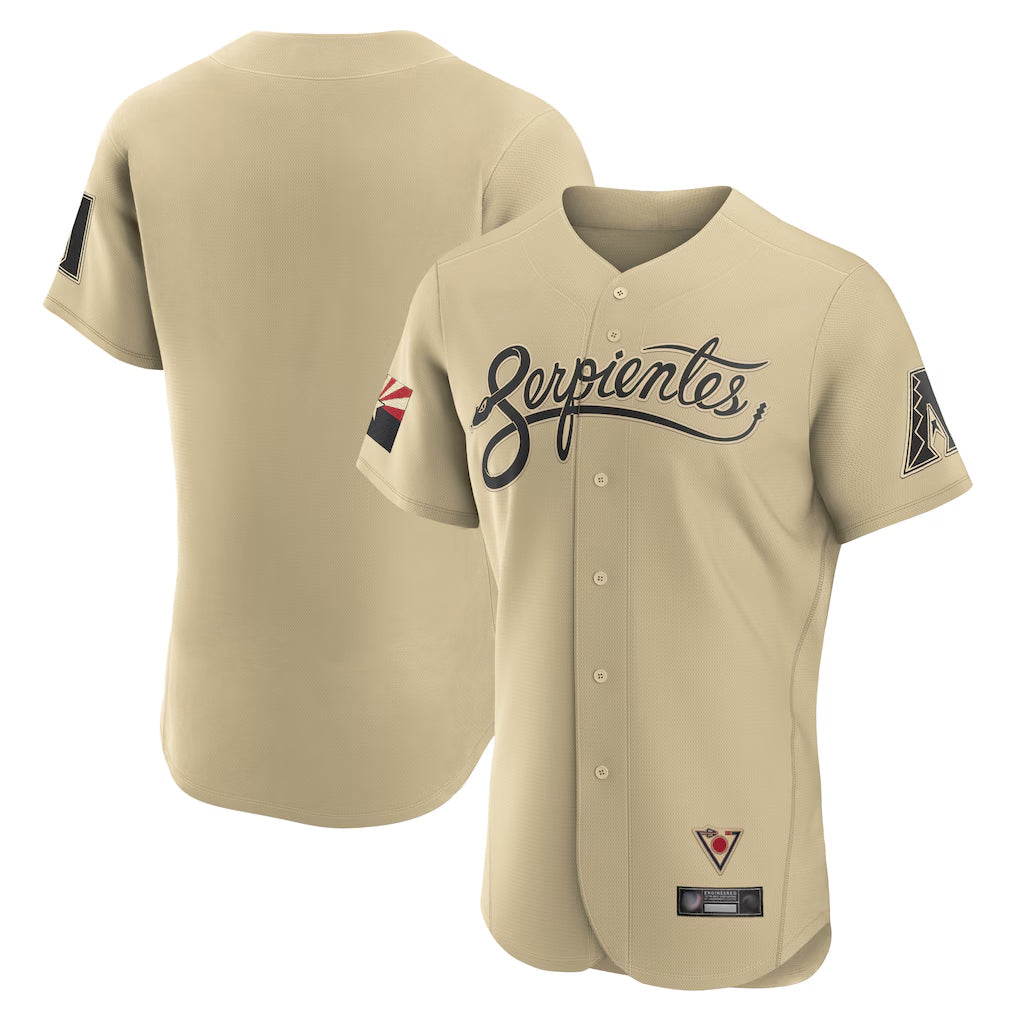 Baseball Jersey | Arizona Diamondbacks Tan City Connect Limited Home Game Blank Player Stitched - image 1