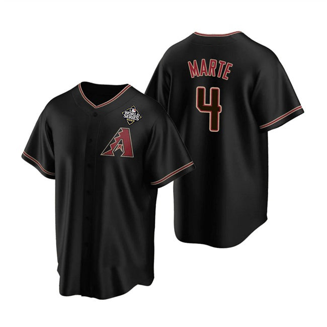 Baseball Jersey | Arizona Diamondbacks #4 Ketel Marte Black 2023 World Series Stitched - image 1