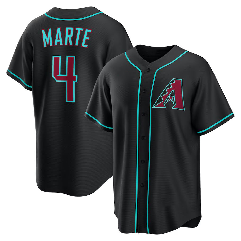 Baseball Jersey | Arizona Diamondbacks #4 Ketel Marte Black Alternate Replica - image 1