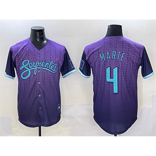 Baseball Jersey | Arizona Diamondbacks #4 Ketel Marte Purple 2025 City Connect Limited Stitched - image 1