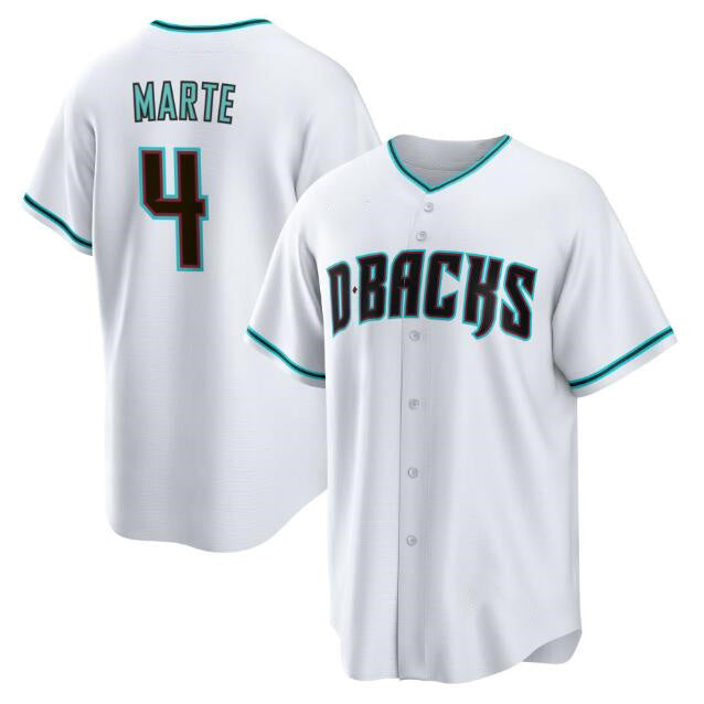 Baseball Jersey | Arizona Diamondbacks #4 Ketel Marte White Stitched - image 1