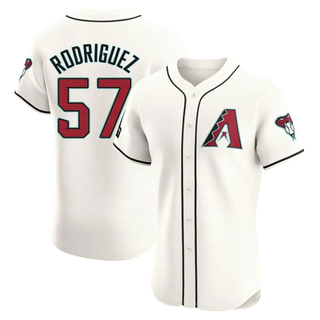Baseball Jersey | Arizona Diamondbacks #57 Eduardo Rodriguez Player Cream Limited Home Game Stitched - image 1
